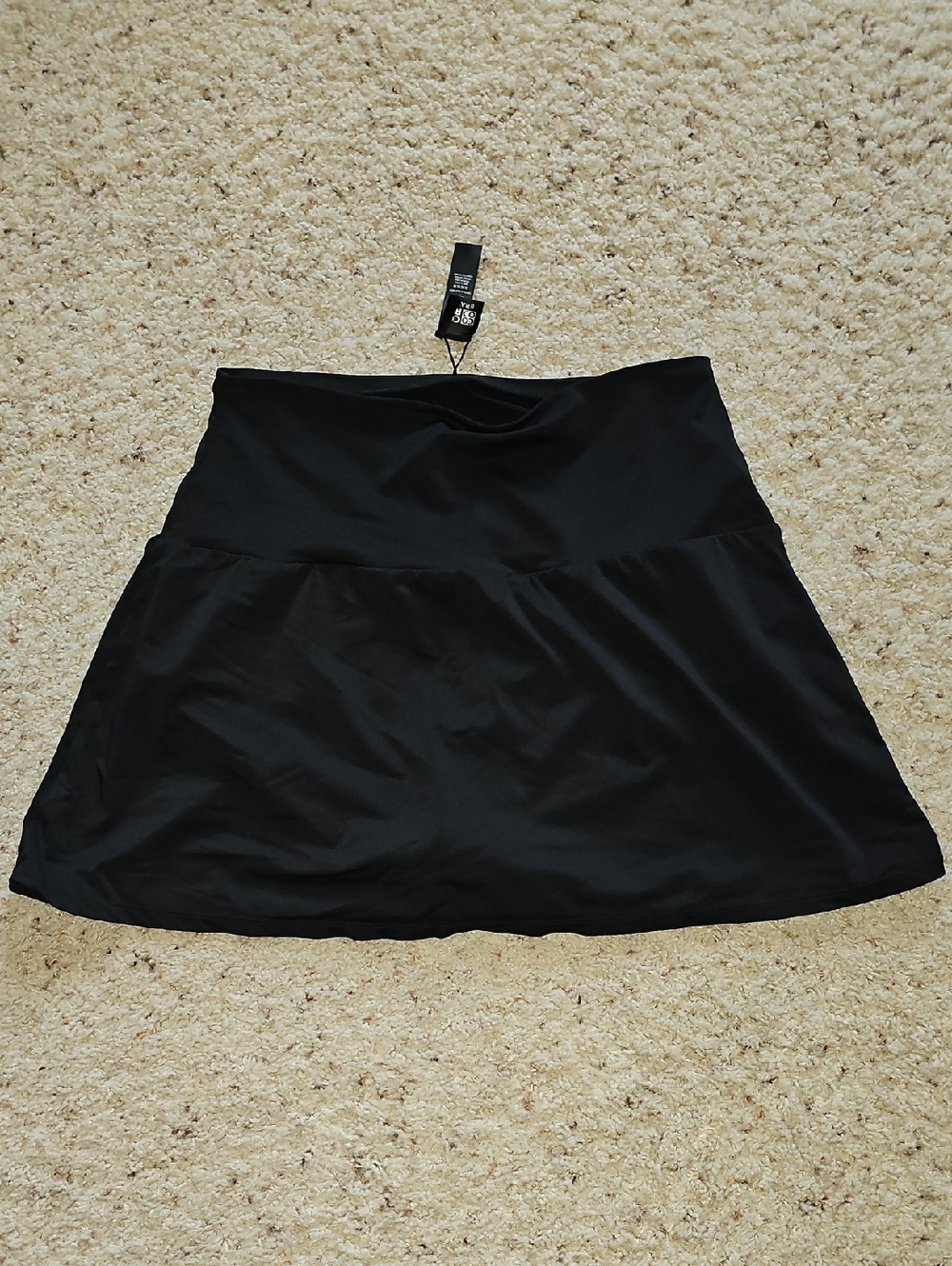Coco Reef Black A-Line Swim Skirt with Wide Waistband